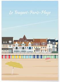 Affiche ville Le Touquet-Paris-Plage | A3 : 29,7x42cm