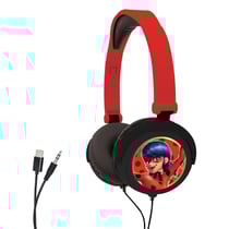 Casque stéréo filaire pliable Miraculous avec limitation de volume d'écoute