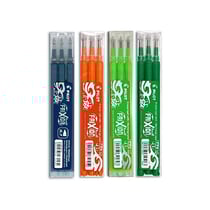 Lot de 4 étuis de 3 recharges FriXion pointe 0,7mm assortiment Pilot
