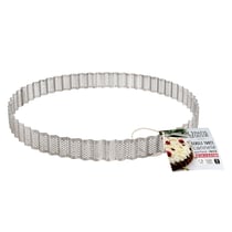 Cercle à tarte cannelé perforé inox H 2,5 cm Ø 24 cm