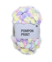 Pelote à pompons CREATIVE POMPON PRINT 200 GR - Rico Design 25 Rose
