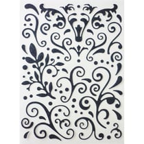 Graine Créative - Sticker pailleté adhésif Arabesque Noir
