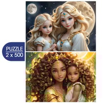 Puzzle 500 pièces - 2 Puzzles - La Lune et le Soleil - Collection Mère et Fille - Alipson Puzzle