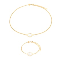 Collier et bracelet Hexalia en pierres Howlite - Sloya