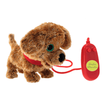 Peluche filoguidée chien Noisette marche avec moi !
