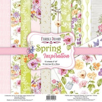 10 papiers scrapbooking 20 x 20 cm FABRIKA DECORU SPRING INSPIRATION