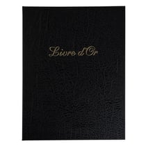 Livre d'or Balacron avec titre 100 pages blanches - 27x22 cm vertical - Noir - x 2 - Exacompta