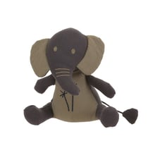 Peluche Chloe l elephant en coton naturel - Egmont Toys - Noir
