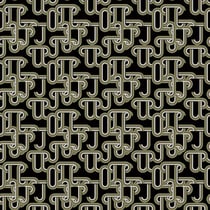 Tissu Viscose Twill Chains kaki sur fond Noir