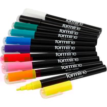 Feutre acrylique formline, trait 0,9-1,3 mm, ass. de couleurs, 10 pièces/ 1 Pq.