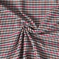 Tissu Tartan Ecossais Steve British sur fond Bordeaux
