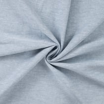 Tissu Lin Coton uni Bleu chiné