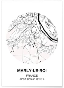 Affiche Carte Marly-le-Roi | A3 : 29,7x42cm