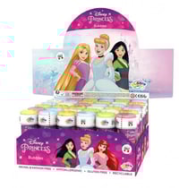 Pack de 36 tubes de bulles de savon 60 ml disney princess - bubble world - party enfant, jeu plein air