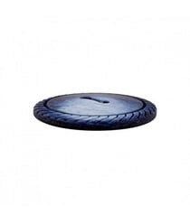 Carte de 2 boutons fantaisies rond 2 trous Bleu moyen 25mm - Union Knopf Bleu