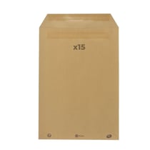 15 enveloppes en papier kraft 90 g - 22,9 x 32,4 cm