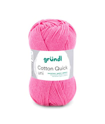 Fil à tricoter COTTON QUICK UNI - Gründl - PPSC - certifié Oeko-Tex 107 Rose