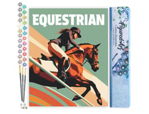 Peinture par Numéro Figured'Art - Affiche sportive Equitation - Kit de Loisir Créatif DIY Numéro d'Art Complet - 40x50cm sans châssis en bois