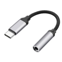 Avizar Adaptateur Audio USB-C vers Jack 3,5 mm Tressé Bolaris Haute Durabilité Noir