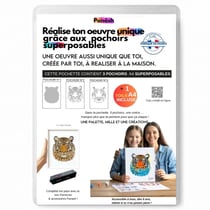 Peinture aux pochoirs Panash débutant enfants et adultes - Tigre en 3 pochoirs
