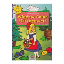 Livre window color - la petite fille dans la foret - motif peinture pour fenetre