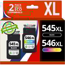 PG545 / CL546 XL - Pack 2 cartouches Canon 545/546 compatibles Pixma MG2450 TS3050 - sans niveau - 123CONSOMMABLES