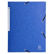 Chemises à élastiques carte lustrée 3 rabats monobloc - Couleurs assorties - x 50 - Exacompta