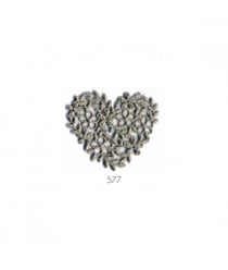 Ecussons Thermocollant Coeur broderie 4 X 4,5 cm - Mediac Gris