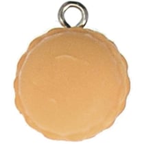 MégaCréa - Macaron pâte polymère Ø 15 mm Vanille