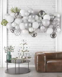 Kit 50 ballons - argent