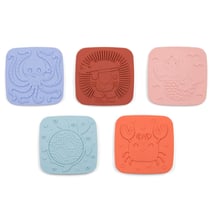 Lot de 5 dalles sensorielles pour le bain Lilliputiens