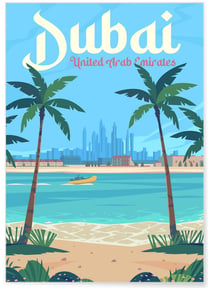 Affiche Dubaï 2 | A3 : 29,7x42cm