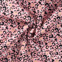 Tissu Softshell Digital Léopard sur fond Rose