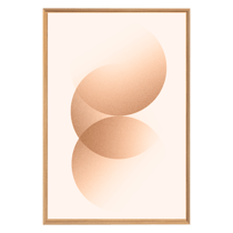 Tableau mural encadré rond abstrait 65x97 cm