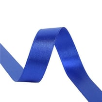 Bobine 25m ruban satin double face Bleu roy fabriqué en France