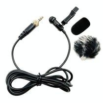 Microphone Sans Fil Lavalier 3.5mm Avec Couvre-Vent En Fourrure De Lapin YONIS
