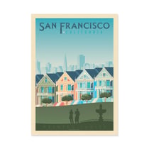 Affiche 50x70 cm - San Francisco Version 3 - Olahoop Travel Posters