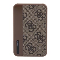 Guess Powerbank 5000mAh 15W avec Motif 4G et Logo en Métal Marron