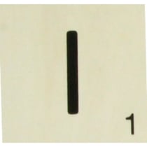 Grande lettre en bois façon scrabble 10 cm Lettre I
