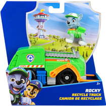 Pat patrouille rocky avec camion poubelle - figurine chien - paw patrol - spin master