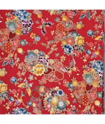 Tissu coton wasabi rouge de 145 cm de largeur wasabirouge vendu par 50 cm