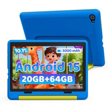 Tablette enfant KOTSREN Android 15 WiFi 6 Bleu 10.1 pouces