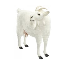 Hansa Peluche Geante Chevre blanche 90 cm H 103 cm L - Hansa Peluches Géantes - Marron