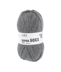 Pelote à tricoter SUPER SOXX 4 fils - 100 Gr - Lang Yarns - La laine à chaussettes incontournable 0005 Gris