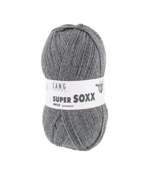 Pelote à tricoter SUPER SOXX 4 fils - 100 Gr - Lang Yarns - La laine à chaussettes incontournable 0005 Gris