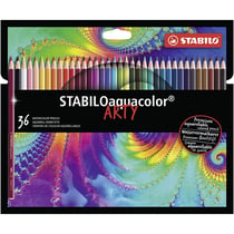 Lot 6 étuis 36 crayons de couleur aquarellables STABILO - Aquacolor Arty - Assortis