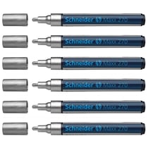 Lot de 6 Marqueurs peinture Maxx 270 argent SCHNEIDER