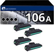 Pack 4 Toners compatibles HP 106A noir - 123CONSOMMABLES