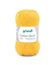 Fil à tricoter COTTON QUICK UNI - Gründl - PPSC - certifié Oeko-Tex 138 Jaune