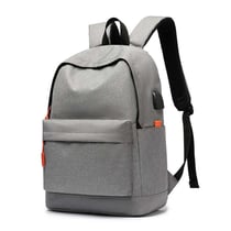 Sac À Dos Ordinateur Léger Grande Capacité Avec Port USB Et Design Ergonomique Gris Clair YONIS